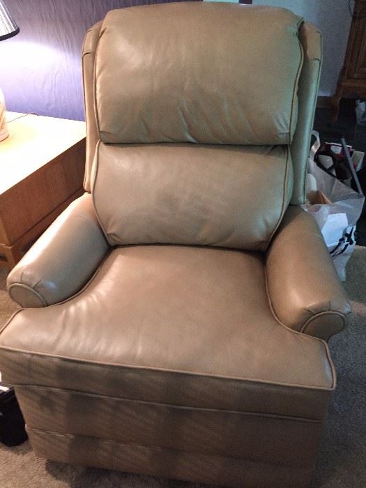Leather chair used for two months. Check out Craigslist to see it before the sale. 