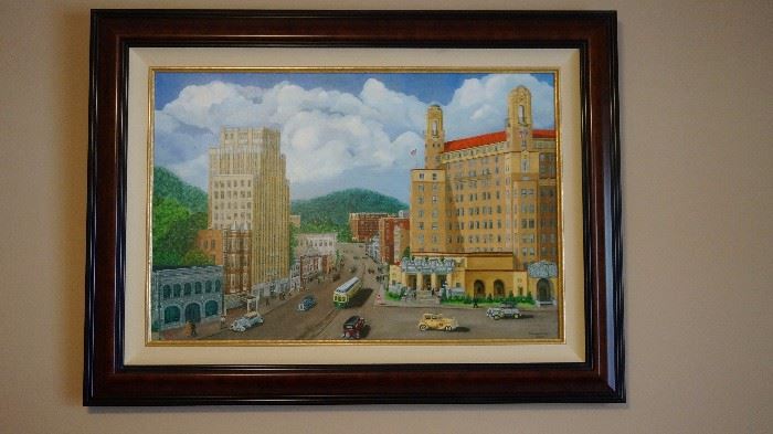 Painting of downtown Hot Springs, Arkansas