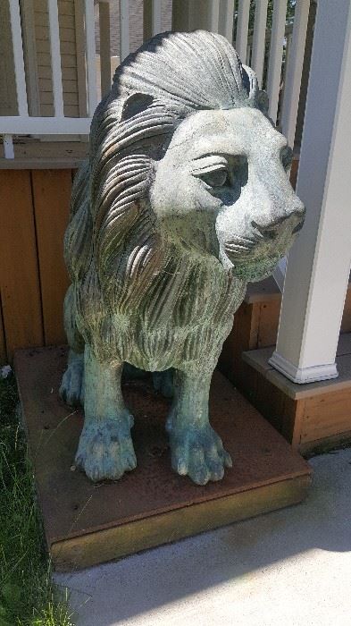 Copper lion approx 48" tall 
2 available