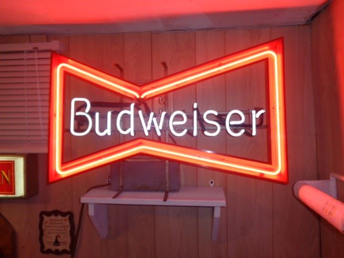 Neon Budweiser Sign, 1960's.