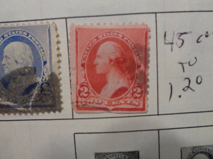 Vintage 1900's George Washington red line stamp.
