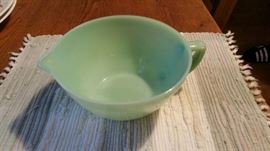 Fire king jadeite batter bowl.