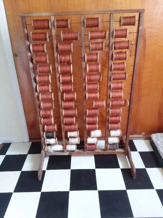 Antique Military Issue Special Services Spools Rack