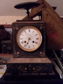 antique mantel clock base