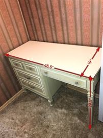 DIXIE CREAM DESK - 46.5" WIDTH X 19" DEPTH X 29.5" HEIGHT