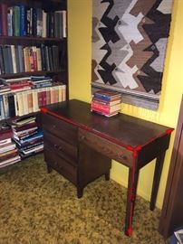 WOODEN SMALL DESK- 43” WIDTH X 17” DEPTH X 27” HEIGHT