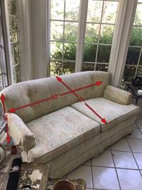 VINTAGE FLORAL SOFA-62" WIDTH X 31" DEPTH X 29" HEIGHT