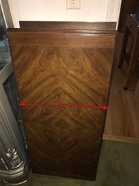 HEXAGON SHAPE SOLID WOOD DINING TABLE WITH TWO 20"LEAVES, 6 CHAIRS AND TABLE COVERS-44" DIAMETER X 28.5" TALL