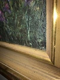 OIL ON CANVAS-CLAUDE MONET " THE ARTIST GARDEN AT GIVERNY"