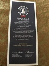 OIL ON CANVAS-CLAUDE MONET " THE ARTIST GARDEN AT GIVERNY"