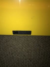 RETRO AKRO-MILS BRIGHT YELLOW FILE CABINET-16" WIDTH X 17" DEPTH X 27" HEIGHT