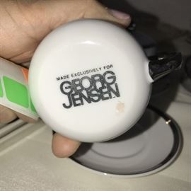 GEORG JENSEN TEACUPS WITH LIDS