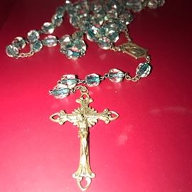VINTAGE STERLING SILVER ROSARY