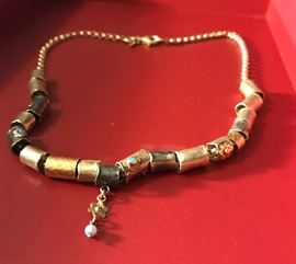 STERLING SILVER AND GOLD NECKLACE