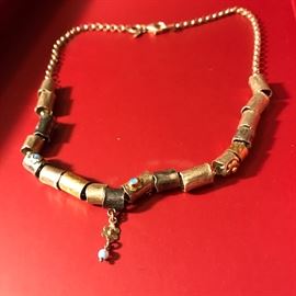 STERLING SILVER AND GOLD NECKLACE