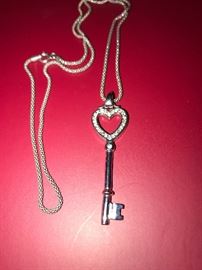 STERLING SILVER KEY NECKLACE