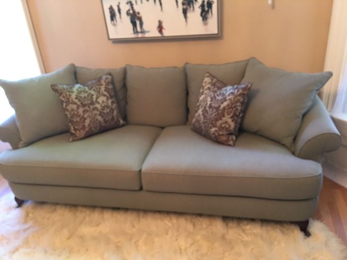 AVAILABLE FOR PRESALE: Bernhardt Logan Curved Pillowback sofa.