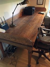 AVAILABLE FOR PRESALE: Huge Printer's Desk. This is a refinished antique and is wonderful for a studio, office, and more!