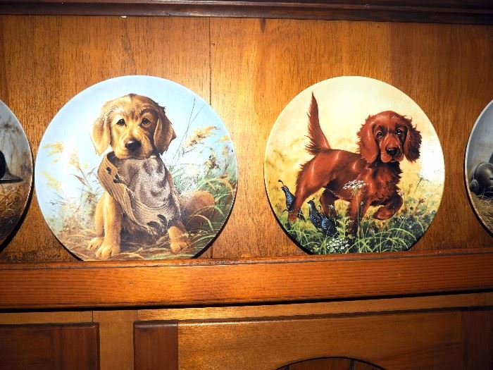 Knowles Limited Edition United Kennel Club Field Puppies Plates, Qty 8,