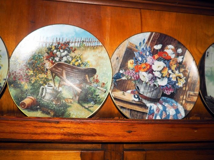 WS George Limited Edition Flowers From Grandmas Garden Series Collectors Plates, Qty 7