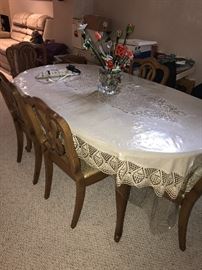WOODEN DINING TABLE WITH CHAIRS