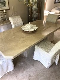 MARBLE STONE DINING TABLE