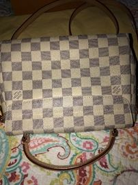 LOUIS VUITTON CROISETTE DAMIER AZUR HANDBAG
