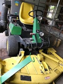 F 932 John Deere Mower with 3 Attachments (Approximately 720 Hours) 