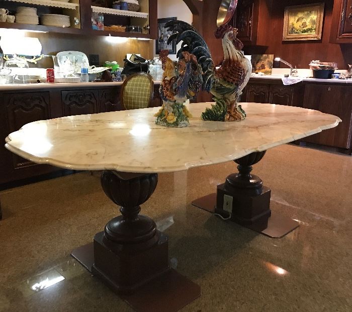 Kitchen Island with Marble Top