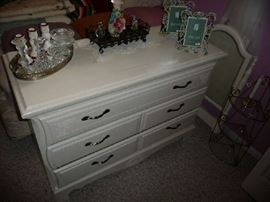 PAINTED DRESSER WITH MIRROR, DECOR