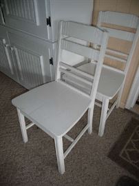 2 PAINTED WOOD CHAIRS