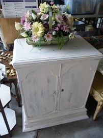 PAINTED CABINET, FLORAL