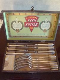 E. C. Simmons Keen Kutter Cutlery Set w/ Original Wood Box