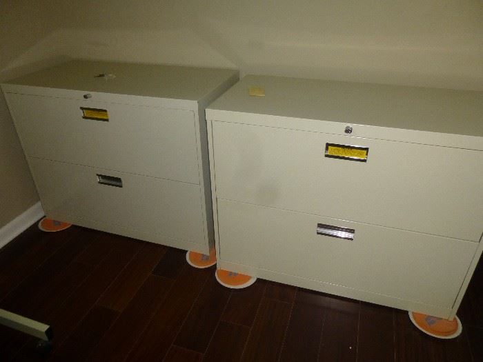 PAIR OF 2- DRAWER, STEEL CASE FILING CABINETS
