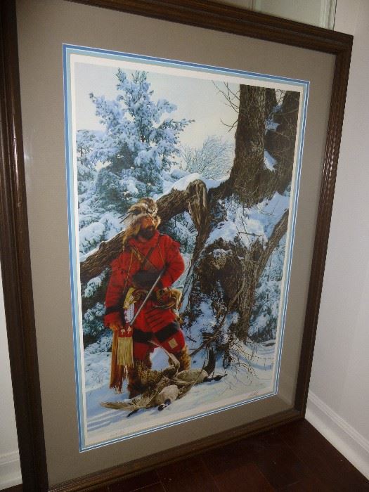 "WINTER HUNT" SIGNED PRINTERS PROOF BY PAUL CALLE. "1979"    20 X 30