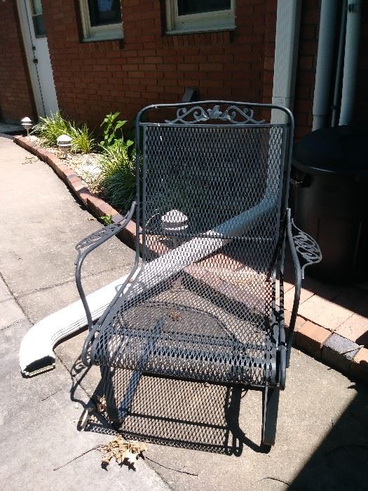 2 rocking style wr iron chairs