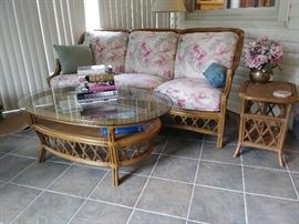 porch sofa, coffee table