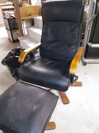 Massage chair - swivel, office style w/footstool