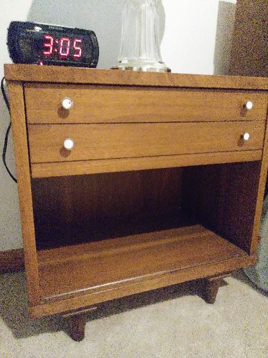 1 of 2 mid-century modern side/nightstands