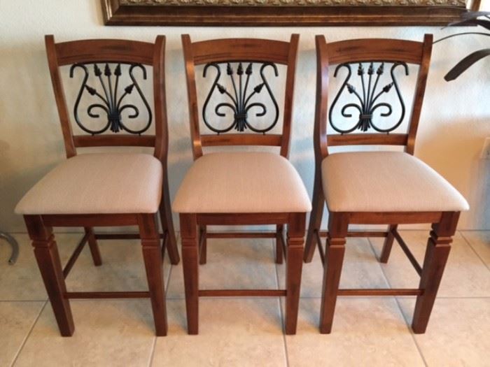 3 matching bar chairs