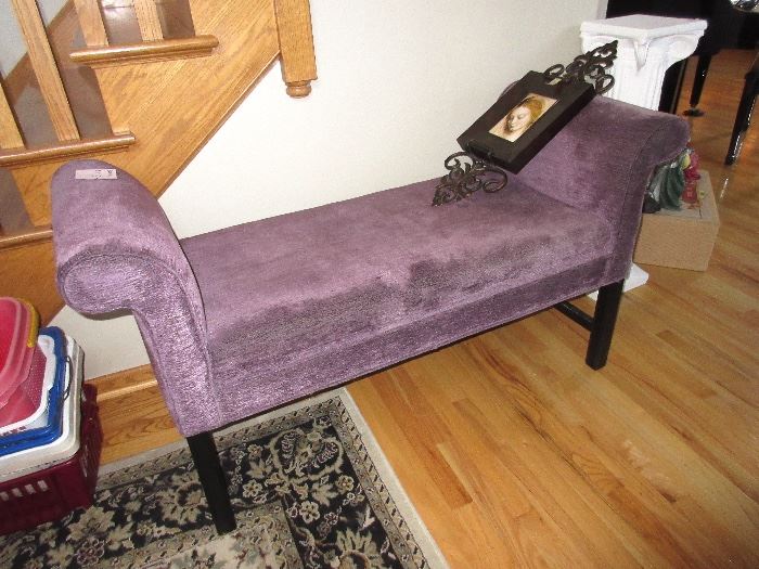 VERY cute purple upholstered bench