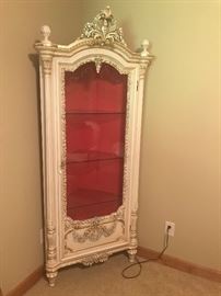 Awesome Lighted Corner Cabinet 