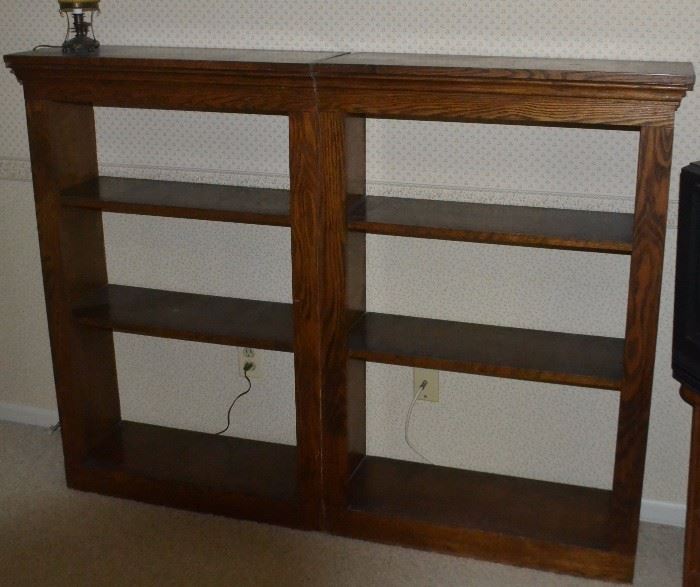 Solid Oak Bookcases (2)