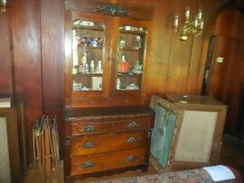 Victorian Walnut Secretary Desk