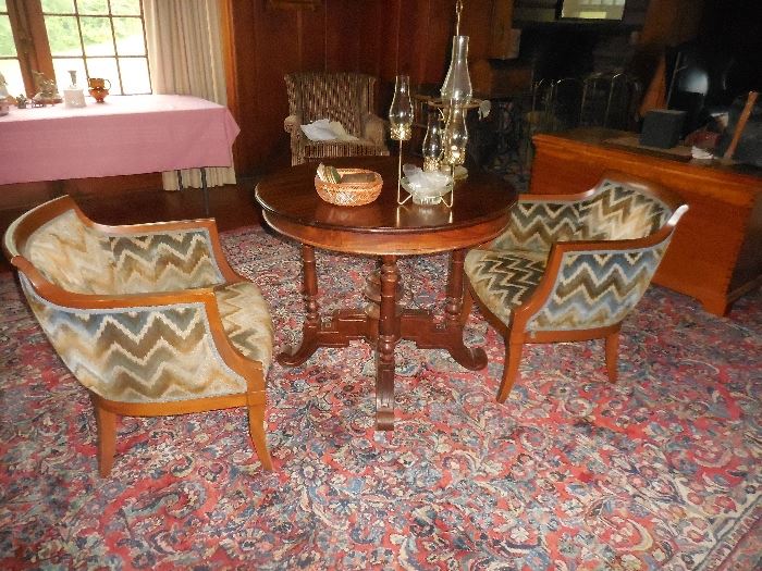 Large Oriental Rug, Beautiful Victorian Parlor Table