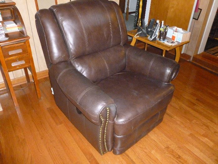 Leather Power Recliner Chair