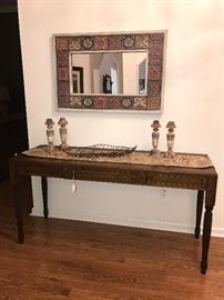 Mersman console table with single drawer 
