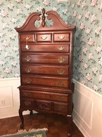 Cherry Highboy - Most likely Sumter Cabinet Company as it appears to be a match to the King Size Bedroom set. 
