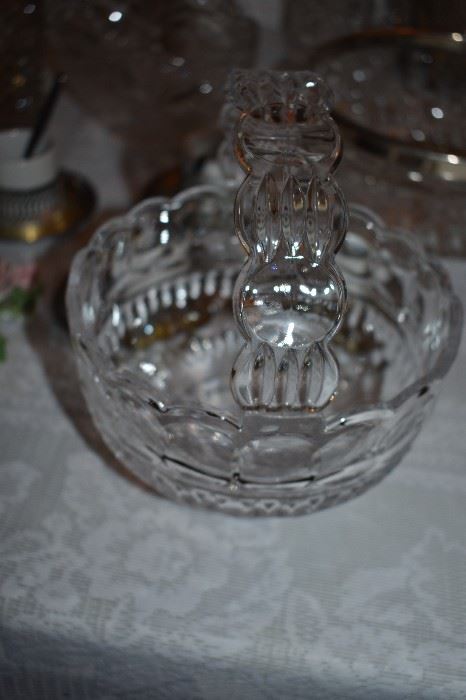 Lovely Clear Glass Basket