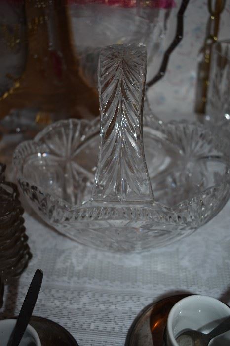 Collectible Clear Glass Basket